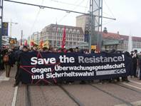 Demonstration gegen Videoüberwachung in Leipzig mit 3000 Teilnehmern im Herbst 2000