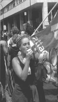 ATTAC-Aktivistin in Genua